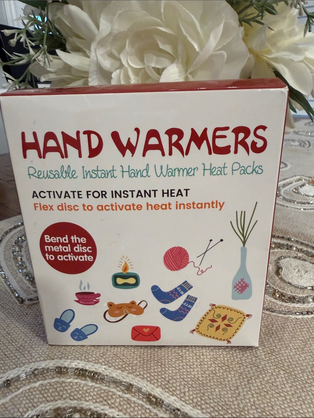 Hand Warmers Reusable Instant Heat Packs-4 pk